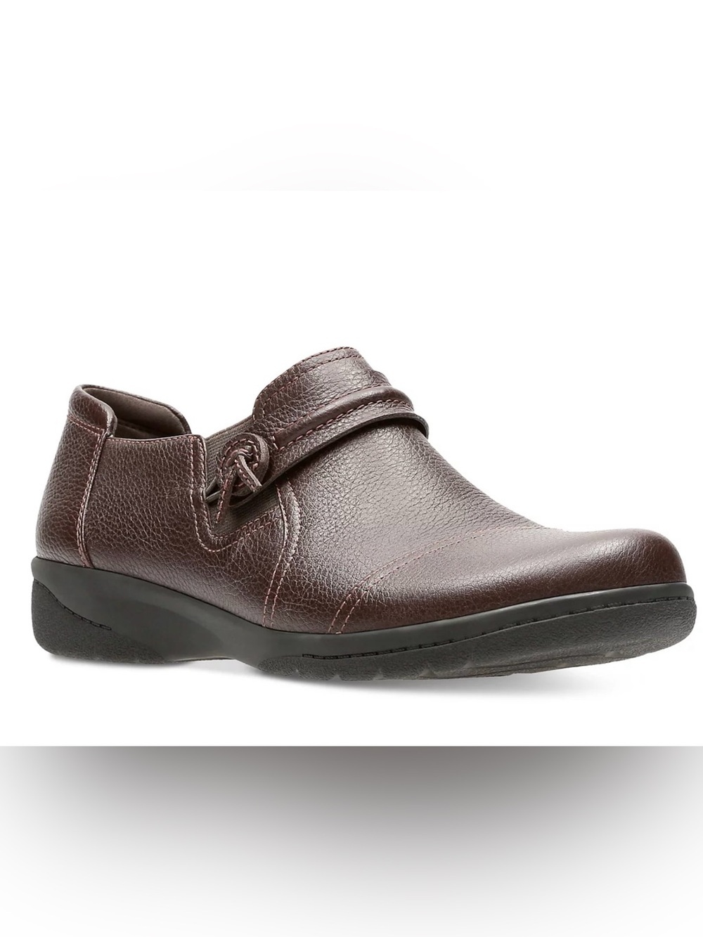 Clarks Women's Dark Brown Leather Slip-On Mule Size 9.5